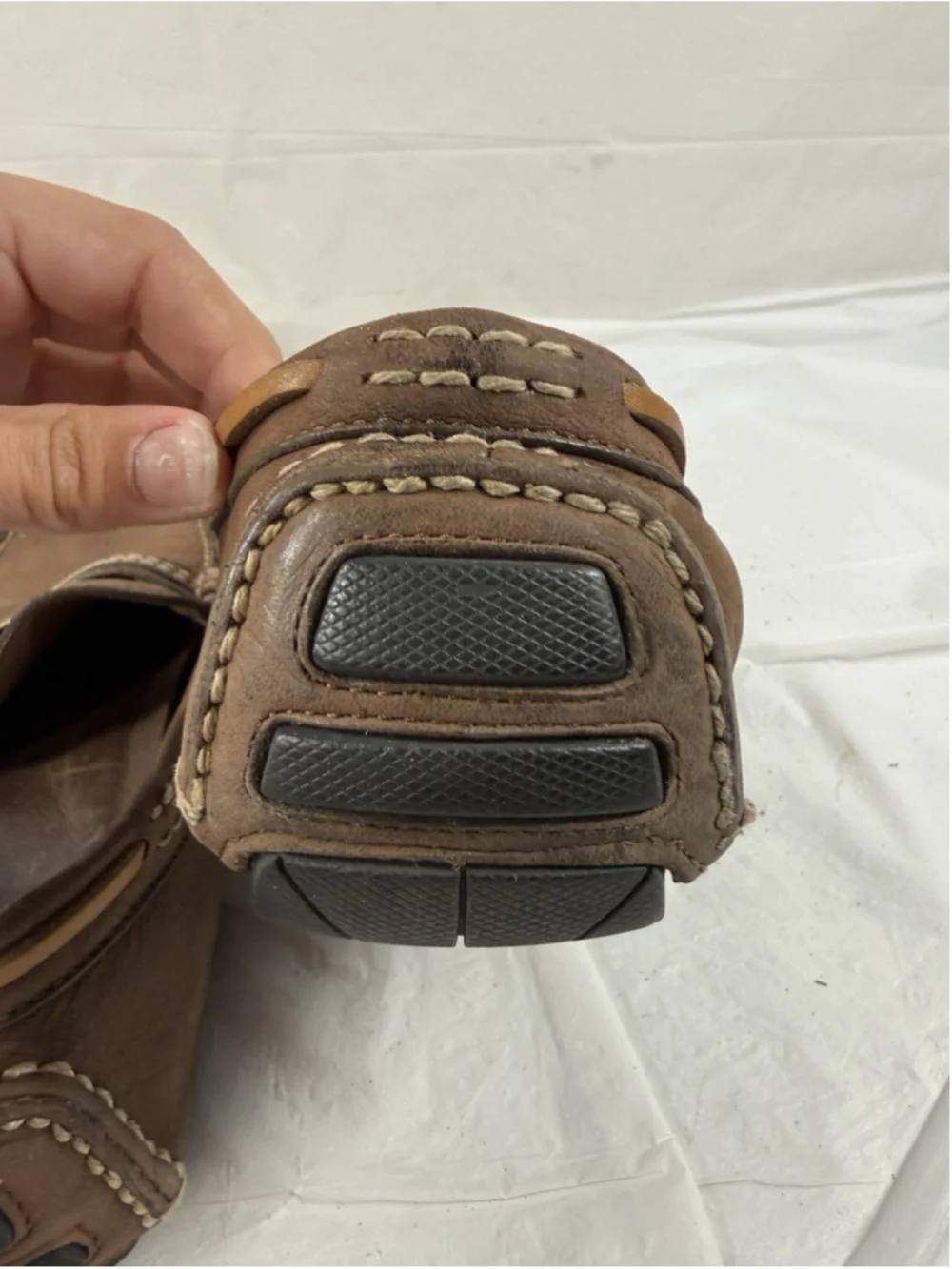 Frye Mens Size 10 West Ring Driver Leather Slip On Driving Moccasin Shoes